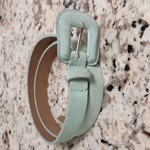 Luz Camila Light Green Crude Leather Belt